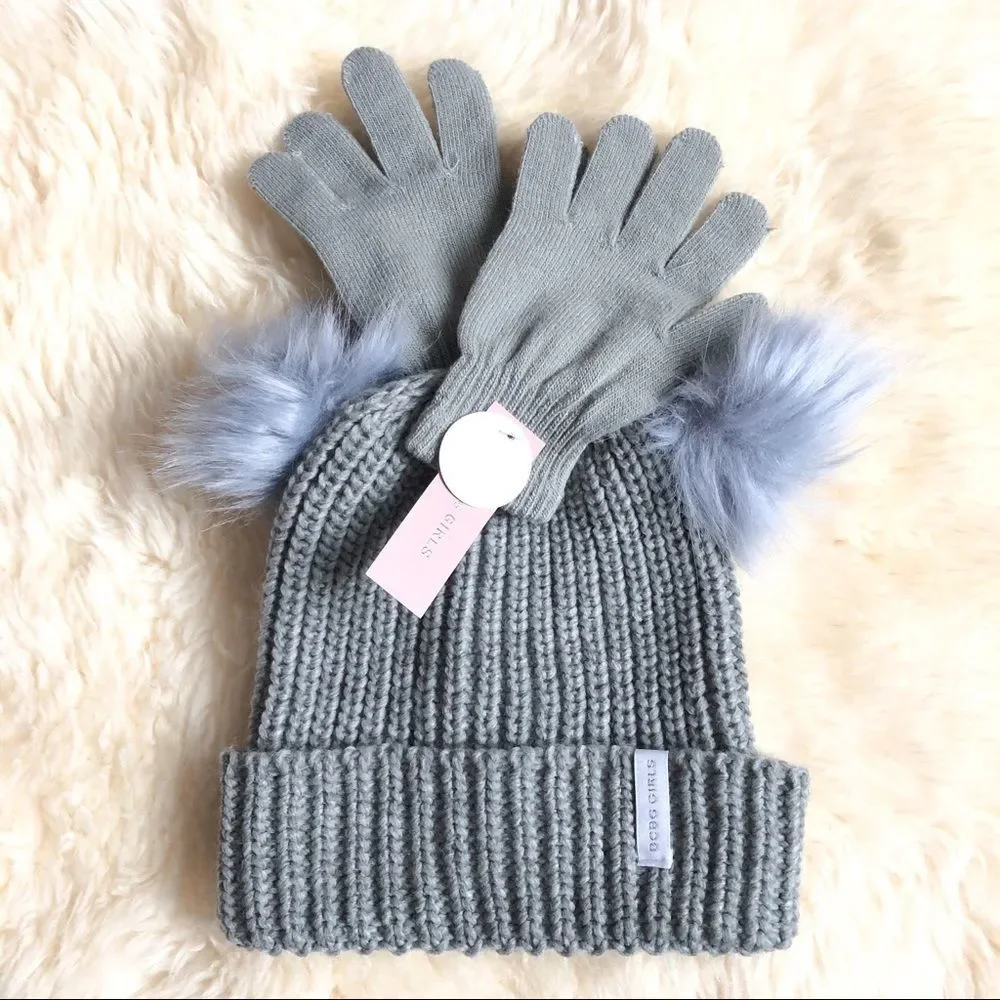 BCBG Girls Beanie and Glove Set - Picture 1 of 3